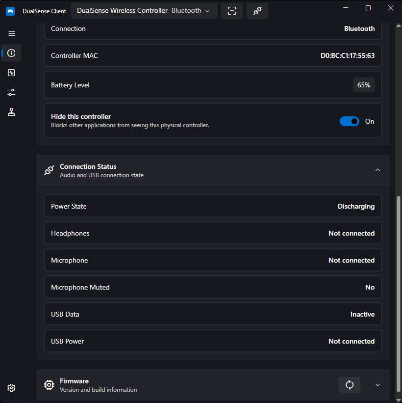 Device information page