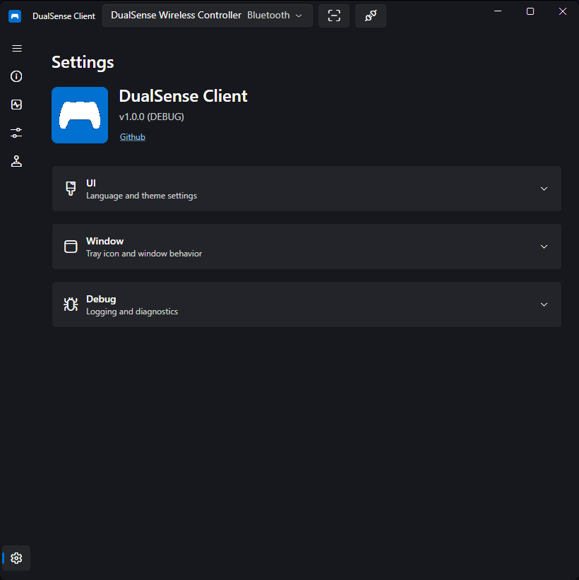 Settings page Appearance section